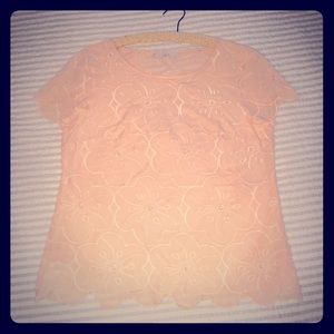 🌸 LOFT embroidered flower shirt